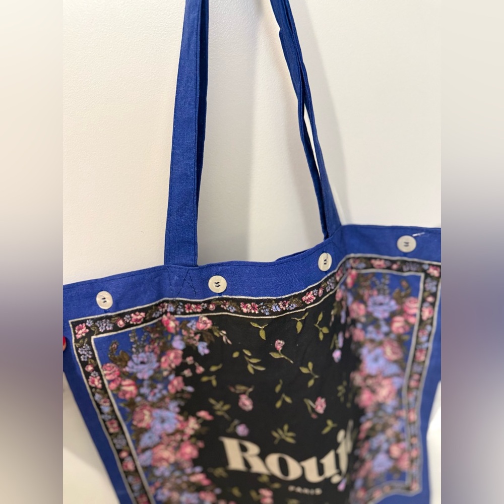 Rouje‎ Paris Canvas Floral Print Tote, New Without Tag - Picture 4 of 11